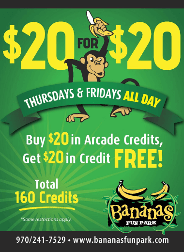 Bananas $20 For $20 Flyer