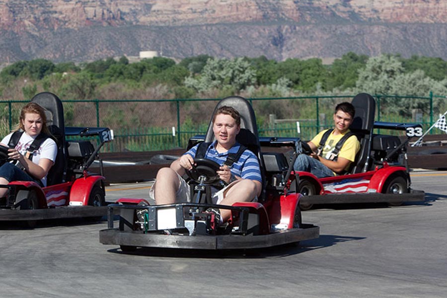 Guests Enjoy Go Kart Ride Guests Enjoy Go Kart Ride